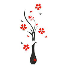 Load image into Gallery viewer, Wall Sticker PE Foam 3D switch stickers DIY Vase Flower Tree Crystal Arcylic 3D Wall Stickers Decal Home Decor Apr4