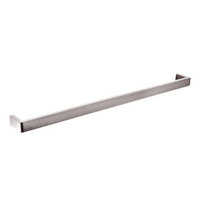 Cavallo Brushed Nickel Square Single Towel Rail 800mm