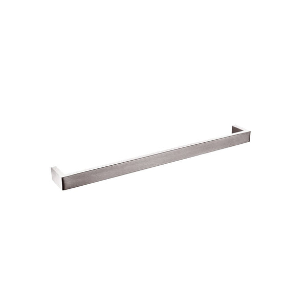 Cavallo Brushed Nickel Square Single Towel Rail 600mm