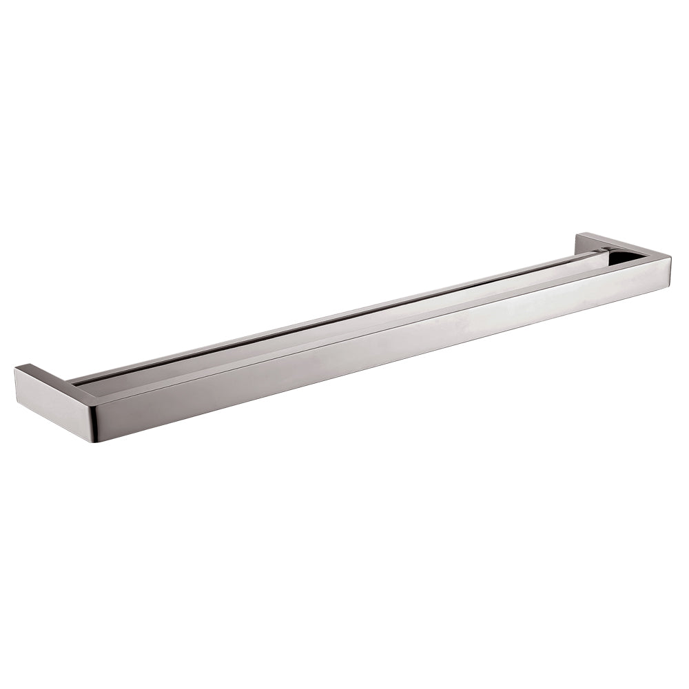 Cavallo Brushed Nickel Square Double Towel Rail 800mm