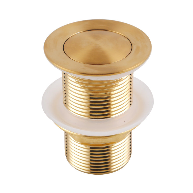 Brushed Yellow Gold32/40mm Solid Brass Basin Pop Up Waste with NO Overflow