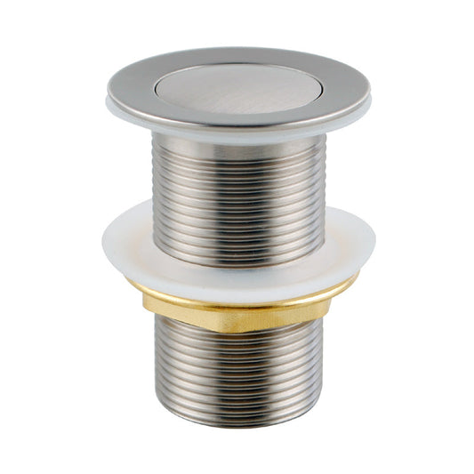 Brushed Nickel 32/40mm Solid Brass Basin Pop Up Waste with NO Overflow