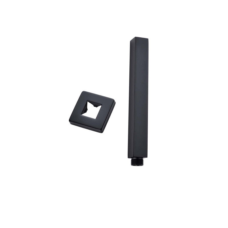 Cavallo Black Square Ceiling Shower Arm 200mm