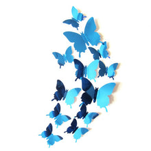 Load image into Gallery viewer, 12pcs 3D Mirrors Butterfly Wall Stickers Decal Wall Art Removable Room  Party Wedding Decor Home Deco Wall Sticker for Kids Room
