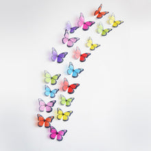 Load image into Gallery viewer, 18pcs/lot 3d Effect Crystal Butterflies Wall Sticker Beautiful Butterfly for Kids Room Wall Decals Home Decoration On the Wall
