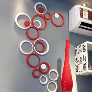 DIY Circles Stickers Indoors Decoration Stereo Removable 3D Art Wall Stickers Pegatinas De Pared Stickers Muraux Pour Enfants