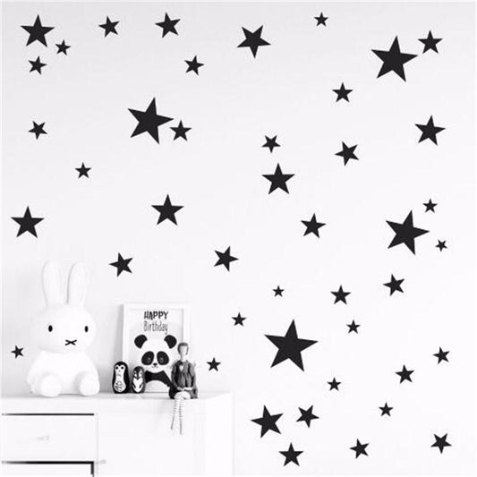 New 45/24pcs Cartoon Starry Wall Stickers For Kids Rooms Home Decor Little Stars Wall Decals Baby Nursery DIY Vinyl Art Mural